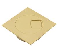 Plastic Cable Passage Desk Cable Bushing Beige with Swivel Segment in Lid - H1010 Cable Socket Square Drill - Ø 60 mm Furniture Fittings from gedotec - Plastic Beige, 1 Stück - beige