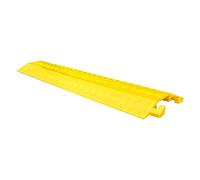 Plastic Cable Protector 100 x 25CM | Yellow Drop Over Cable Ramp with 87x34MM Channel | Anti-Slip Floor Cable Cover with Interlock System for Offices, Events, Warehouses & Indoor Use