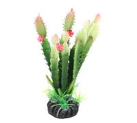 Plastic Cactus Terrarium Decor, Simulation Reptile Plants for Tortoise Lizard Gecko, Lightweight Landscaping Decoration Safe Fade-Resistant