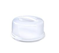 Whitefurze Round Cake Box, Plastic, White
