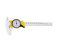 Plastic Caliper 150mm Measuring Tool for Depth Thickness Check - for Easy Read for dial Metric for imperial Scale for Repair 227x77mm(White)