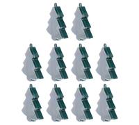 Plastic Candy Boxes Tree Shaped with Lids 10pcs for Holiday Parties | Lightweight Reusable Ps, Hollow Hanging Decoration, Green Mini Christmas Tree Style for Birthdays