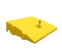 Plastic Car Curb Ramps, Step Ramp Mats, Anti-slip And Wear-resistant Door Sill Yellow Ramps, Driveway Impact-resistant Speed Bumps(Yellow,9.84 * 10.63 * 2.76in)