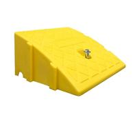 Plastic Car Curb Ramps, Step Ramp Mats, Anti-slip And Wear-resistant Door Sill Yellow Ramps, Driveway Impact-resistant Speed Bumps(Yellow,9.84 * 10.63 * 5.12in)