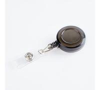 Plastic Card Holder Case Credit Cards Bank ID Card Transparent PVC Badge Card Clip(Black)