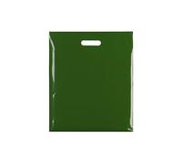 Plastic Carrier Bags with Die-Cut Handles -Reusable & Recyclable LDPE -Durable Retail Shopping Bags for Clothing, Gifts, Takeaways, and Events