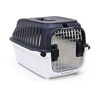 Plastic Cat Cage, Portable Pet Transport Box with Ergonomic Top Handle, Car Friendly Cat Carrier for Small Animals Puppy Rabbit