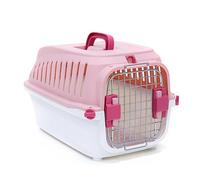 Plastic Cat Cage, Portable Pet Transport Box with Ergonomic Top Handle, Car Friendly Cat Carrier for Small Animals Puppy Rabbit