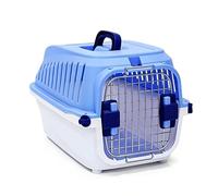 Plastic Cat Cage, Portable Pet Transport Box with Ergonomic Top Handle, Car Friendly Cat Carrier for Small Animals Puppy Rabbit