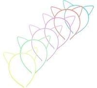 Plastic Cat Ears Headband, Luminous Hair Band - Glow-in-the-Dark Headbands for Young Ones, Ideal for Christmas, Thanksgiving & Halloween Party Supplies (colorful cat hair band)
