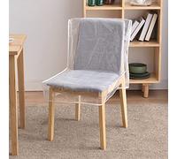 Plastic Chair Covers for Dining Room, Waterproof PVC Clear Seat Chair Protector Cover with Backrests, Protect The Chair from Stains, Spills, Scratches and dust (2Pack)