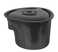Plastic Chamber Pot with Lid 5l for Bedridden Care | ABS Body, Spill Reduction Seal, Smooth Inner Surface, Black Finish, Portable Toileting for Road Trips