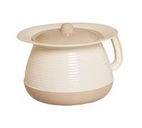 Plastic Chamber Pot with Lid for Home Use Spittoon Potty Urinal Pot Easy Clean Multipurpose Portable with Lid Chamber Pot for Bathroom Indoor Bedroom Men Woman, Blue(Light Brown)