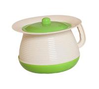 Plastic Chamber Pot with Lid for Home Use Spittoon Potty Urinal Pot Easy Clean Multipurpose Portable with Lid Chamber Pot for Bathroom Indoor Bedroom Men Woman, Blue(Green)