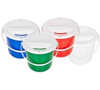 Plastic Charity Street Coin Collection Bucket (Blue 4 Pack)