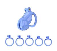 Plastic Chastity Cage for Male Bondage Ball Stretcher Cock Cage Penis Lock Penis Ring BDSM Chastity Belt Sex Toy for Man Sex Toy Blue S