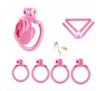 Plastic Chastity Cage for Men, Cock Lock Device Lightweight, Male BDSM Bondage Couples Intimate Play Accessory Belt Resin