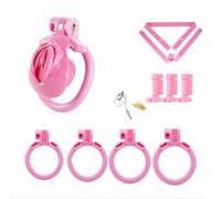 Plastic Chastity Cage for Men, Cock Lock Device Lightweight, Male BDSM Bondage Couples Intimate Play Accessory Belt Resin