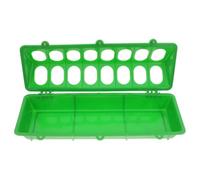 Plastic Chick Feeder Spill Proof Green for Quail and Chickens