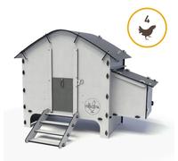 Harmony by Chick'A Small Chicken House - Fox Proof Hen Coop for Poultry | Up to 4 hens | Made from 70% Recycled Plastic | Waterproof Sleek and Secure