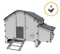 PLASTIC CHICKEN COOP HEN HOUSE POULTRY 6 BIRDS RECYCLED Nesting Box Ladder Hatch