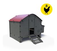Harmony by Chick'A Large Chicken Coop House - Fox Proof Hen Coop for Poultry | Up to 8 hens | Made from 70% Recycled Plastic | Waterproof Sleek and Secure