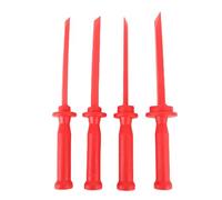 Plastic Chisel Scraper Set 4Pcs Non Marring Tool for Prying Scraping Removing Decals Labels with Ergonomic Handle and Resharpenable Blades