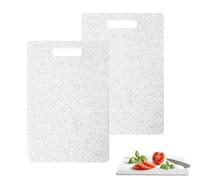 Plastic Chopping Board 2 Pack - 25 * 15 * 0.55cm Small Cutting Board, White