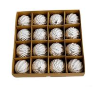 Plastic Christmas Ball Decoration Set Featuring 9 to 16 Pieces for Use on Holiday Trees, Wreaths, Garlands and Various For Festive Seasonal Displays (E)