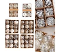 Plastic Christmas Ball Ornaments for Tree Decoration with Hanging Hooks, Designed for Holiday and Event Use, 80mm 3 15 Inch Diameter, Suitable for Various Festive Arrangements (Original D 8cm9)
