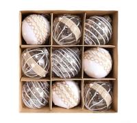 Plastic Christmas Ball Ornaments for Tree Decoration with Hanging Hooks, Designed for Holiday and Event Use, 80mm 3 15 Inch Diameter, Suitable for Various Festive Arrangements (Original A 8cm9)
