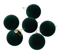 plastic Christmas ball ornaments with flocked for festive tree hanging, designed with a clean and contemporary holiday look (F)