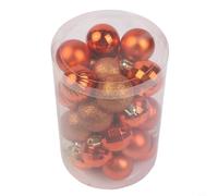 Plastic Christmas Tree Balls 40mm 34-Pack Assorted Colors(Ancient copper)
