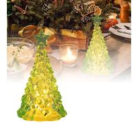 Plastic Christmas Tree Color Changing Christmas Tree Crystal Xmas Light Up Xmas Tabletop Mini Light Battery Operated For Home Study Bedroom Headboard Office Desk