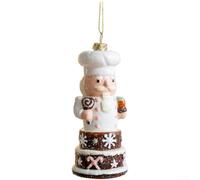 Plastic Christmas Tree Decorations Hanging Ornaments Featuring Cookie Shapes and Old Man Characters for Seasonal Home Decoration (Cake Grandpa)