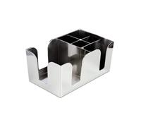 Plastic Chrome Bar Caddy | bar@drinkstuff Chrome Effect Plastic Bar Caddies Bar Storage, Napkin Holder, Straws, Stirrers & Cocktail Accessories Holder