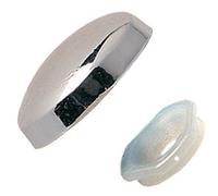 Plastic Chrome Dome Screw Cover CAPS - PRE Packed CAPS & WASHERS - SNAP Cap - (50)