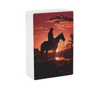 Plastic Cigarette Case Cowboy West Waterproof Cigarette Packing Box Crushproof Hard Cigarette Holder Case Portable Cigarette Pack Novelty Gifts for Men Women