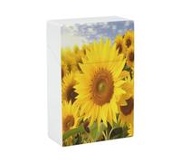 Plastic Cigarette Case, Sunflowers Print Stylish Cigarette Holder for Men and Women Portable Cigarette Case