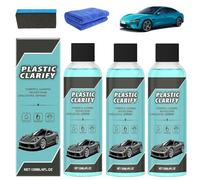 Plastic Clarify for Cars, 120 Ml Plastic Clarify, Waterless Spray Wax, Plastics Rubber Leather Restorer for Cars, Detailer for Car Interiors & Exteriors, Stain Removal, Polishing & Brightening (3pc)