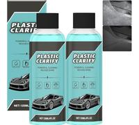 Plastic Clarify for Cars - Waterless Spray Wax & Detailer, Plastic Parts Refurbish Agent, All-in-One Rubber Leather Restorer Polishing Cleaner for Car Interiors & Exteriors 120mL (2Pcs)