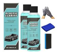 Plastic Clarify, Plastic Clarify for Cars, Plastic Clarify for Cars Spray, Car Interior Plastics Cleaner & Conditioner, Waterless Spray Wax, Rubber/Leather/Vinyl Resume (2 Set)