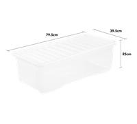 Plastic Clear Stackable Storage Box with Lid Nestable Container Boxes - UK Made