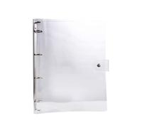 Plastic Clip File Folder,A4/A5/A6/A7 Notebook Loose Leaf Ring Binder Planner,Transparent Soft Cover for Office(A6)