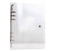 Plastic Clip File Folder,A4/A5/A6/A7 Notebook Loose Leaf Ring Binder Planner,Transparent Soft Cover for Office(A4)