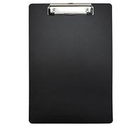 Plastic Clipboard, Metal Clip, A4 Writing Pad, with Hanging Hole File Folder Document Holder, for Stationery Supply for Office Restaurant School Classroom Home, A4 Style(Black)