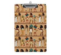 Plastic Clipboard, PVC Writing Board Hardboard Low Profile A4 Paper Size 12.5x8.5 in for Work Office 12.5" x 9" Print Old Egyptian Papyrus and Hieroglyph Retro Vintage Style