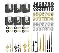 Plastic Clock Movement Repair Kit with 3 Pairs Hands | Ultra-quiet scan movement, high torque motor, long spindle design, 3 hand sets included, plastic build