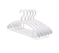 Plastic Clothes Hanger, Extra Thick Plastic Wide Shoulder Adult 360 Degrees Rotate Slip Resistant Standard Clothing Hanger Ideal for Everyday Use White 10 Pack