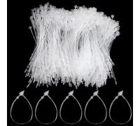 Plastic Clothes Tags Fasteners, 1000 Pieces 3.5 Inch Clear Snap Lock Pins Security Jewelry Tags Pins Transparent Hang Clothing Price Tag Loop for Retail Store Clothes Crafts Price Tag Showing